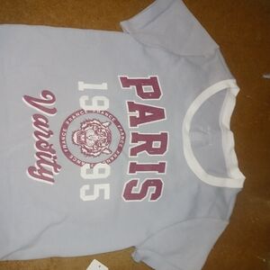 Paris Juniors Graphic Tee - Gray and Purple